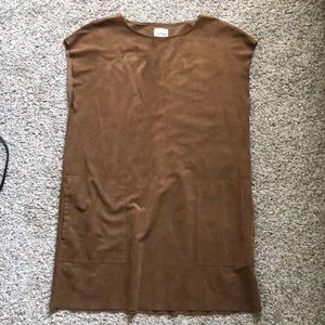 Wilfred Free Brown Suede Slip Dress